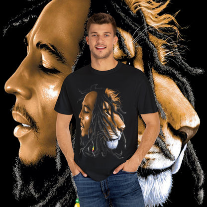 Lion Spirit Unisex T-shirt | Bohemian Fashion, Gift for Nature Lovers, Eco-Friendly Tee, Music Festival Wear, Artistic Apparel