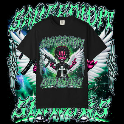 Sinners Green Unisex Garment-Dyed T-shirt