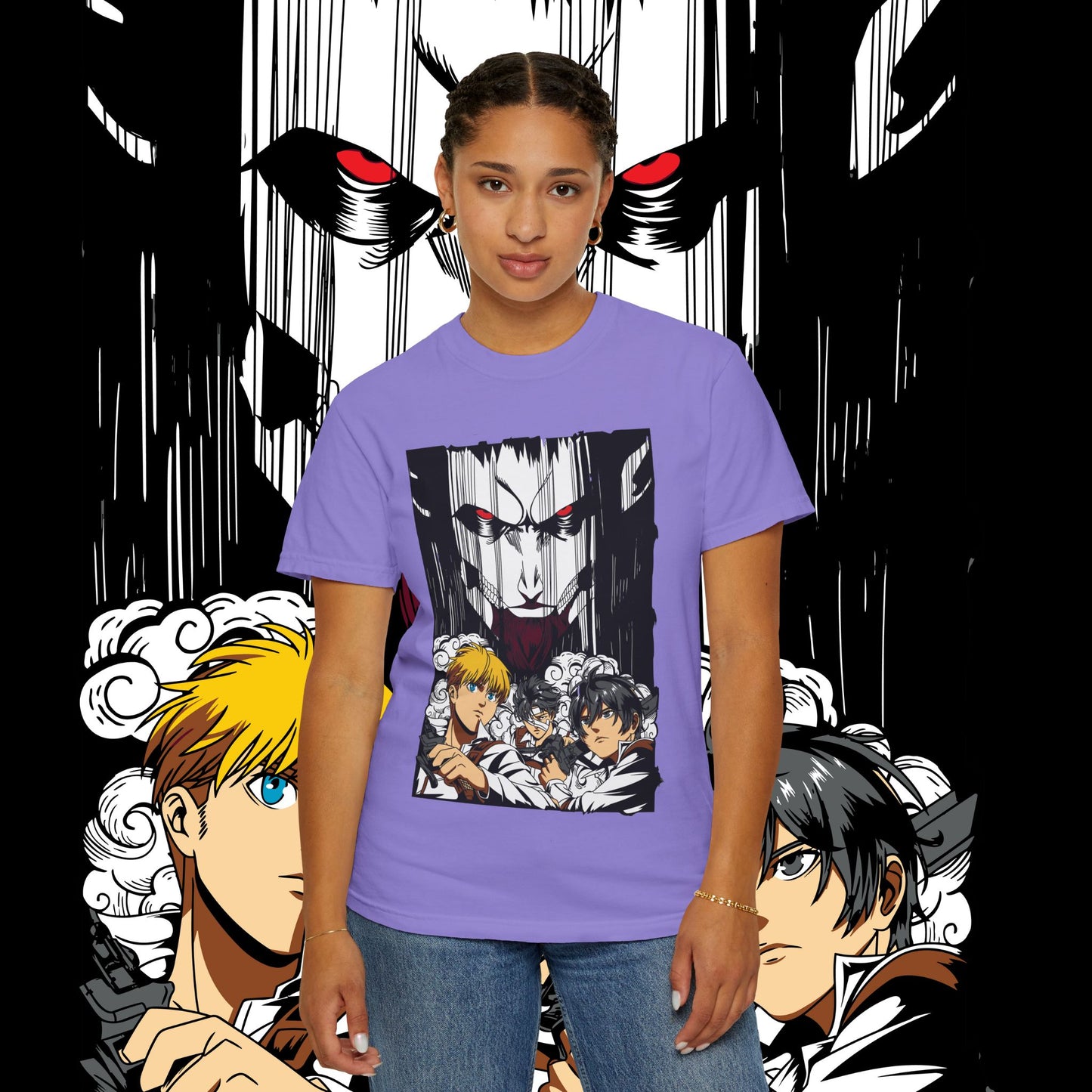 Giant vs Colossus Anime Art T-shirt | Giant vs Colossus design