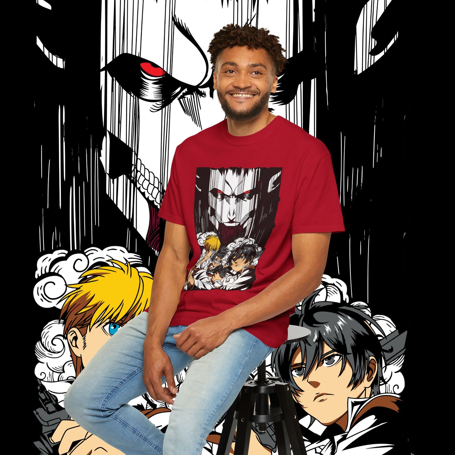 Giant vs Colossus Anime Art T-shirt | Giant vs Colossus design