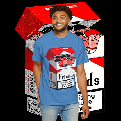 Friends-Themed T-Shirt, Unisex Tee, Garment-Dyed Shirt, TV Show Fan Gift, Vintage Style Top