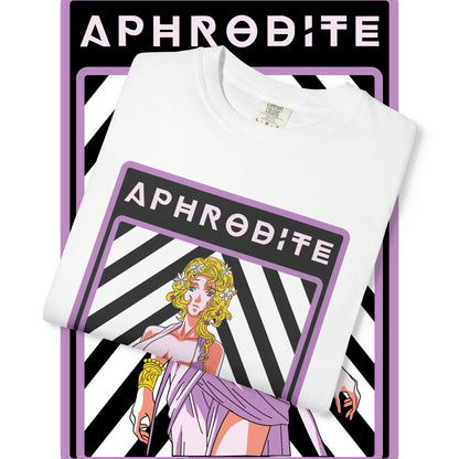 Aphrodite Unisex Garment-Dyed T-Shirt, Greek Mythology Tee, Trendy Graphic Shirt, Fashion Gift, Summer Wear, Casual Streetwear