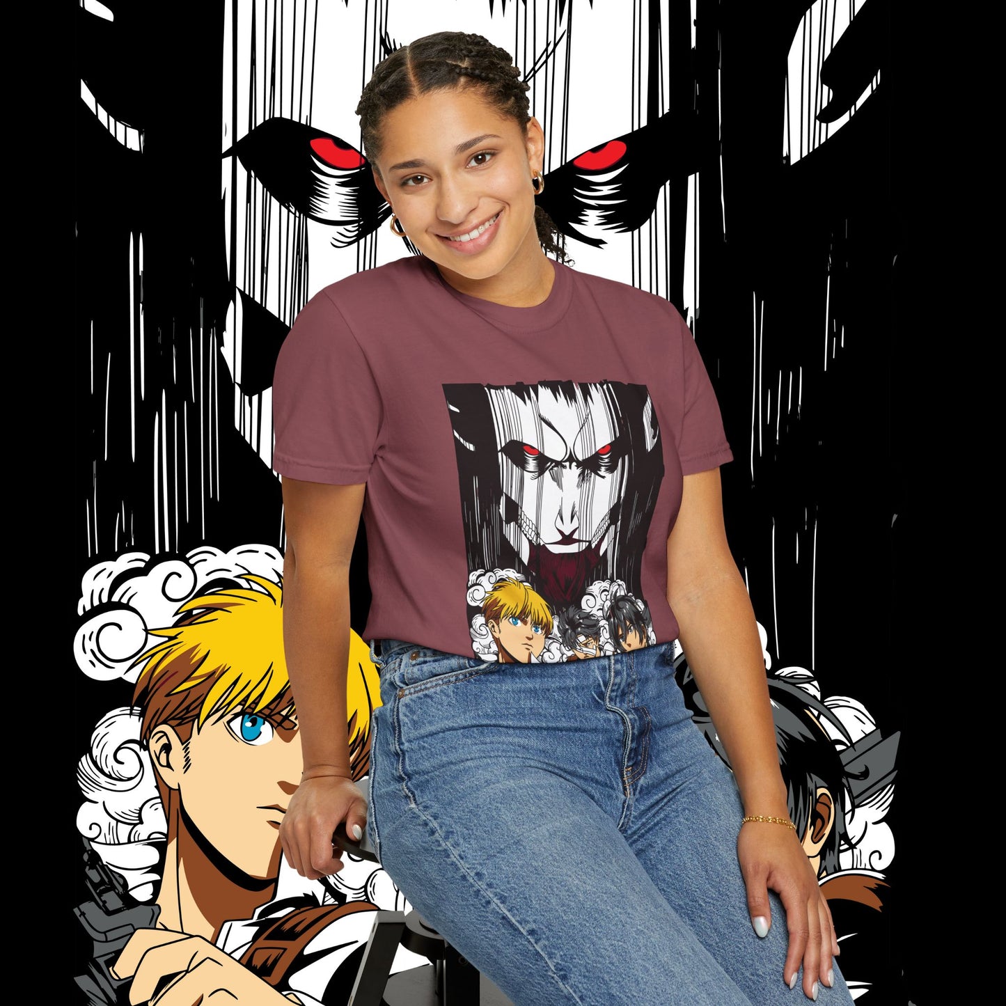 Giant vs Colossus Anime Art T-shirt | Giant vs Colossus design