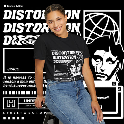 Limited Edition Distortion Graphic T-Shirt, Unisex Streetwear Tee, Trendy Casual Wear, Unique Gift for Creatives, Fashionable Graphic Top