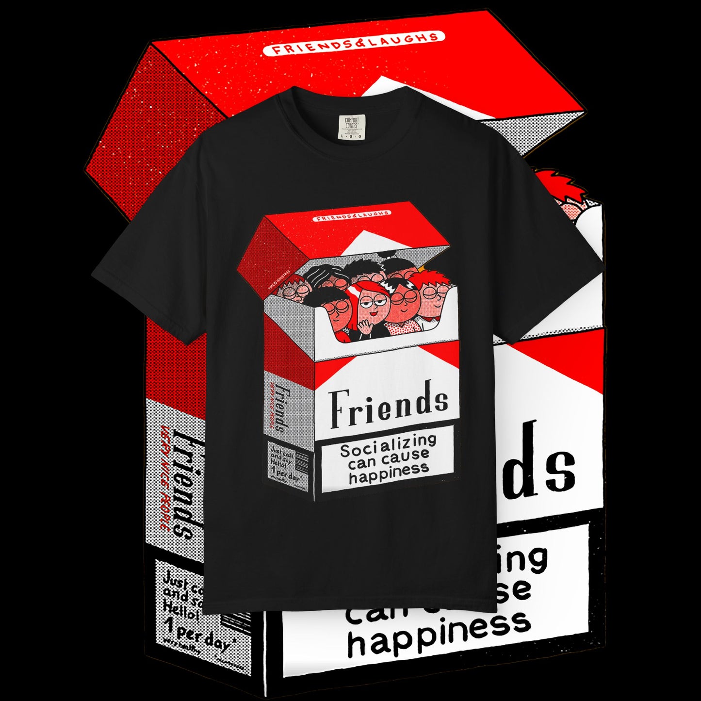 Friends-Themed T-Shirt, Unisex Tee, Garment-Dyed Shirt, TV Show Fan Gift, Vintage Style Top