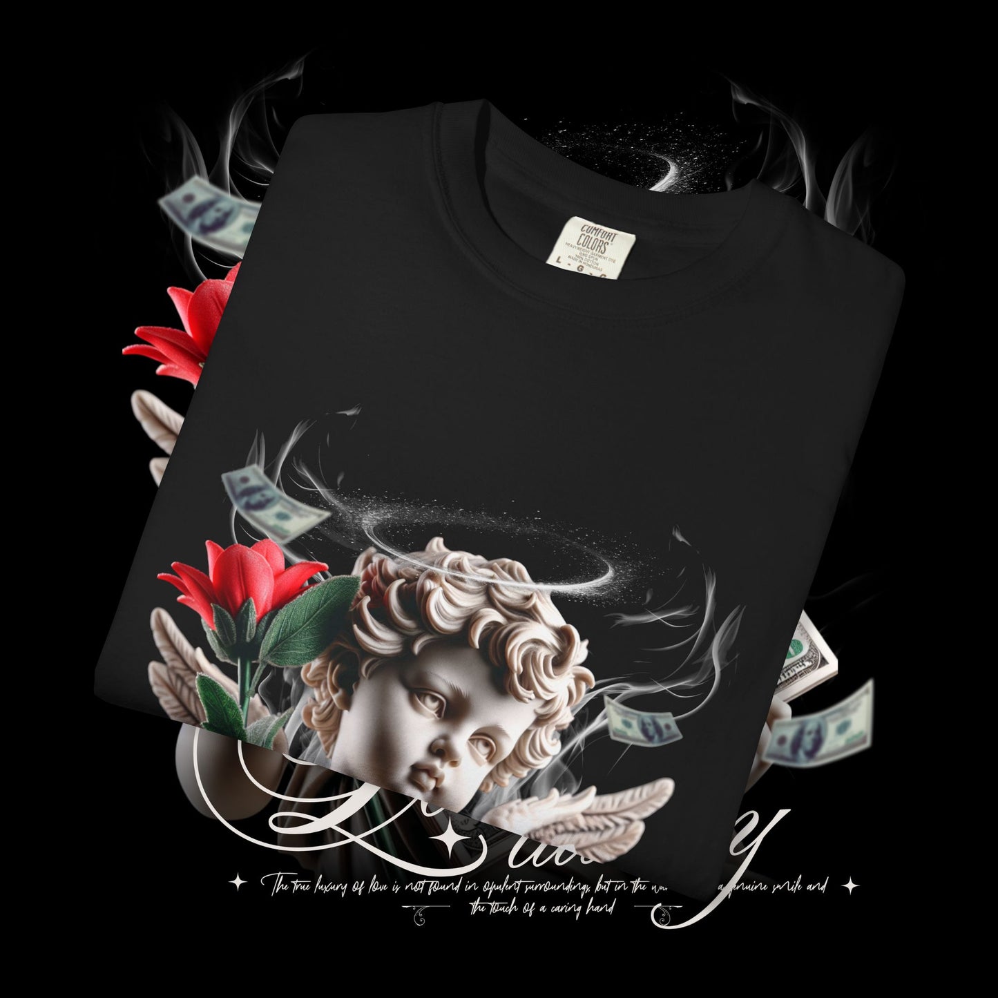 Luxury Love Unisex Garment-Dyed T-Shirt, Casual Wear, Stylish Tee, Gift for Him/Her, Streetwear Fashion, Unique Graphic Tee