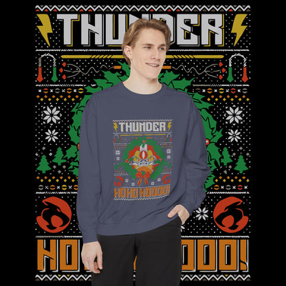 Thunder Ho Ho Ho! Holiday Sweatshirt — Retro Christmas Graphic Sweater