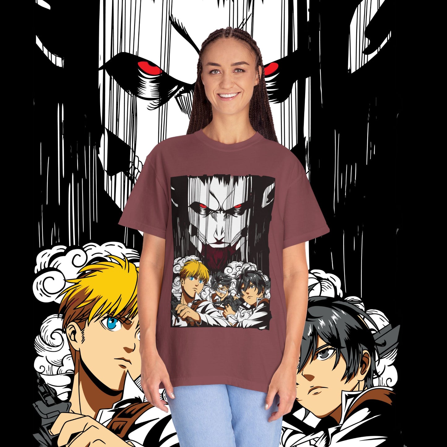 Giant vs Colossus Anime Art T-shirt | Giant vs Colossus design