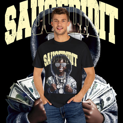 Saucedidit Unisex Garment-Dyed T-shirt - Hip Hop Style Tee, Streetwear Fashion, Unique Gift for Music Lovers, Casual Everyday Wear