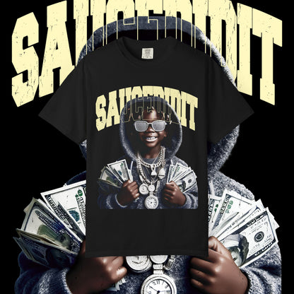 Saucedidit Unisex Garment-Dyed T-shirt - Hip Hop Style Tee, Streetwear Fashion, Unique Gift for Music Lovers, Casual Everyday Wear