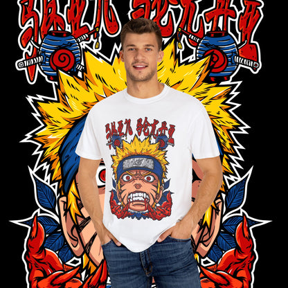 Naruto Nine Tails Faze T-shirt, Anime Graphic Tee, Unisex Cotton Shirt, Japanese Manga Merch, Cool Streetwear Top