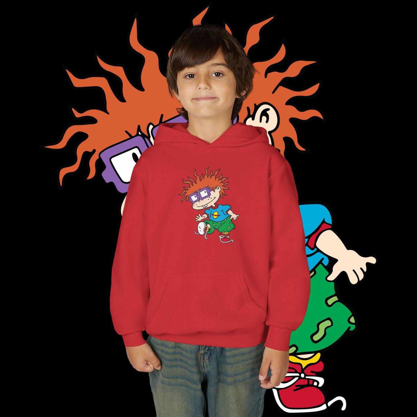 Chucky from Rugrats Youth Sweatshirt, Fun Cartoon Hoodie, Stylish Kids Pullover, Cozy Sportswear, Birthday Gift