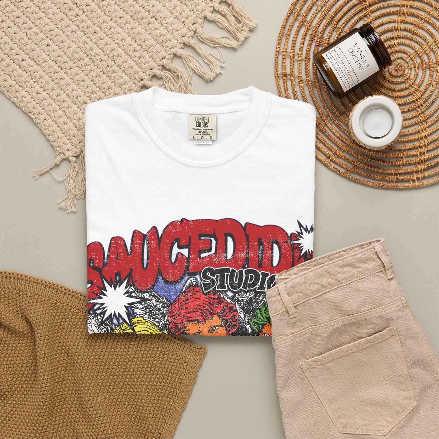 Saucedidit Cartoon Trio Graphic T-Shirt