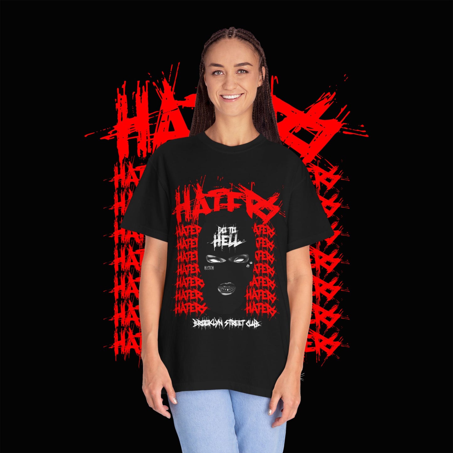 Hipster Vibes Unisex Garment-Dyed T-shirt, Brooklyn Street Club Hip Graphic Tee, Urban Wear, Cool Trendy Top, Gift for Fashion Forward,