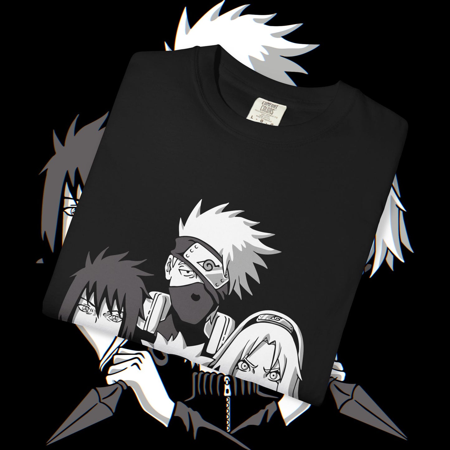 Naruto Team 7 T-shirt, Anime Graphic Tee, Unisex Tee, Casual Top, Gift for Anime Fans, Manga Shirt