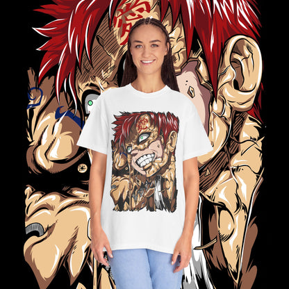 Anime Gaara of the Sand Unisex Garment-Dyed T-shirt, Japanese Manga Tee, Naruto Fan Gift, Cosplay Shirt, Geek Apparel