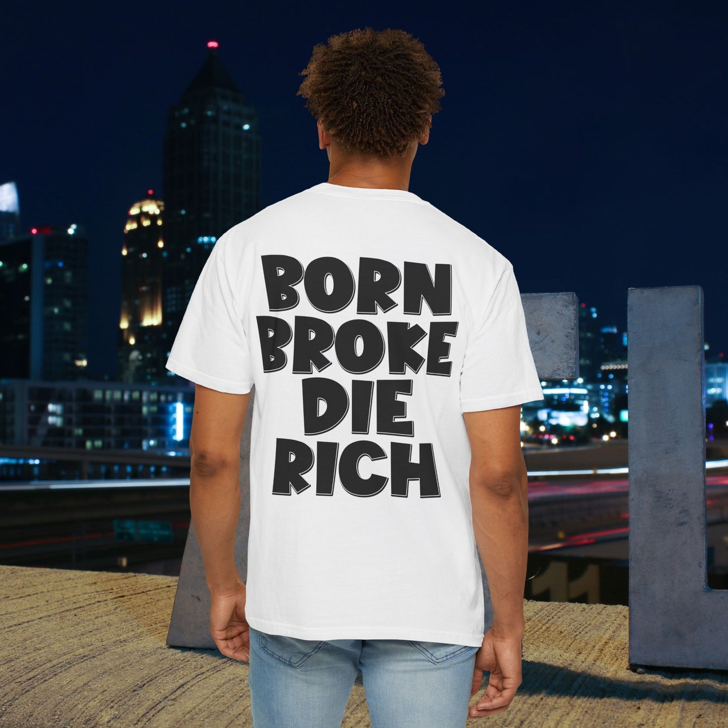 Graphic T-Shirt — "Saucedidit" Skull Design | Born Broke Die Rich Streetwear