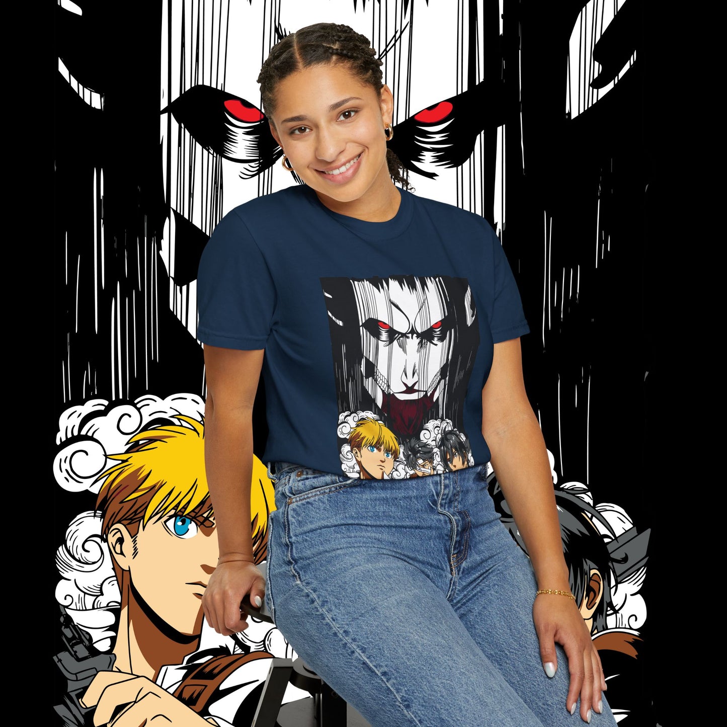 Giant vs Colossus Anime Art T-shirt | Giant vs Colossus design