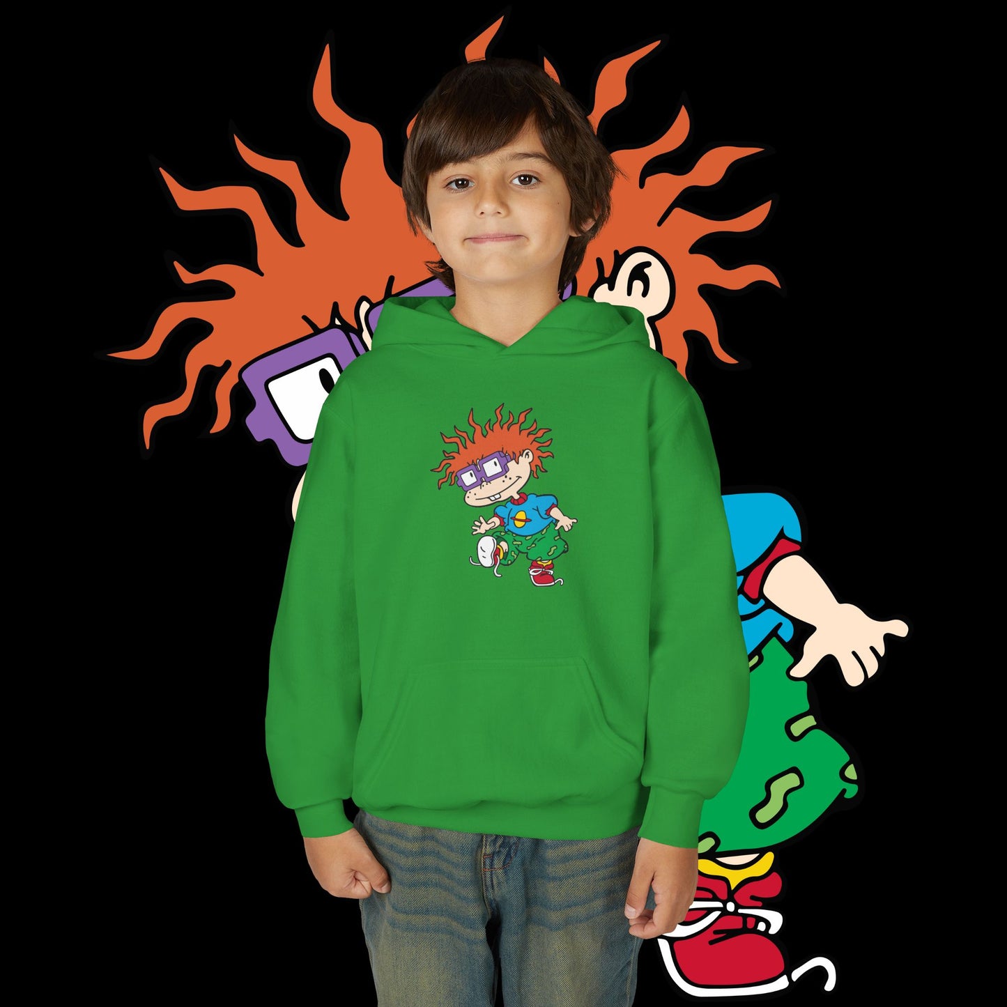Chucky from Rugrats Youth Sweatshirt, Fun Cartoon Hoodie, Stylish Kids Pullover, Cozy Sportswear, Birthday Gift