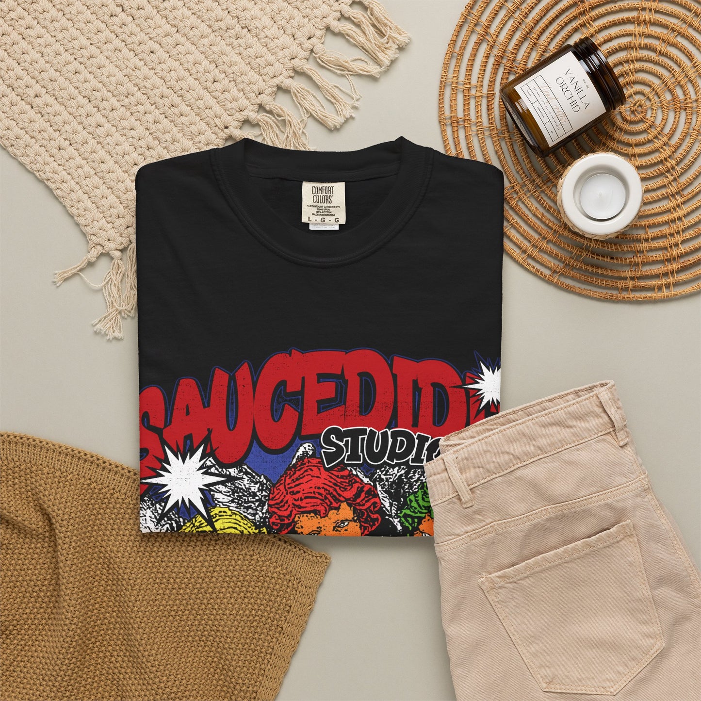 Saucedidit Cartoon Trio Graphic T-Shirt