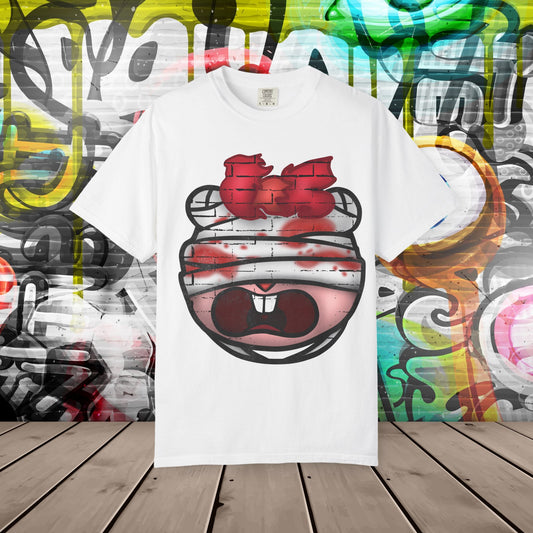 Graffiti Bandage Bear T-Shirt — 'SaucedIt' Streetwear Graphic Tee
