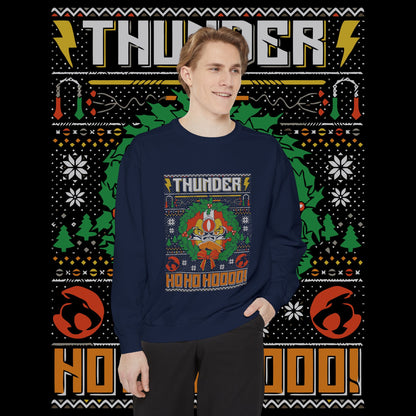 Thunder Ho Ho Ho! Holiday Sweatshirt — Retro Christmas Graphic Sweater