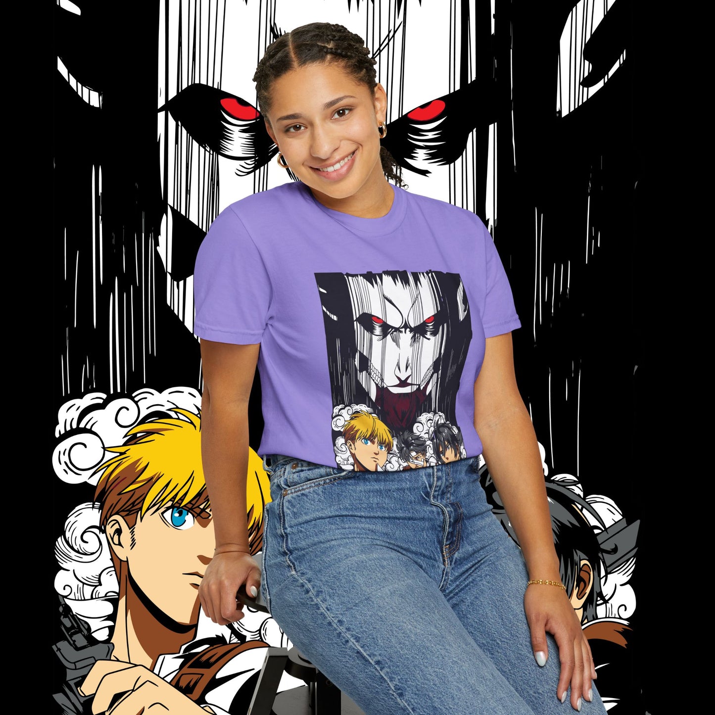 Giant vs Colossus Anime Art T-shirt | Giant vs Colossus design