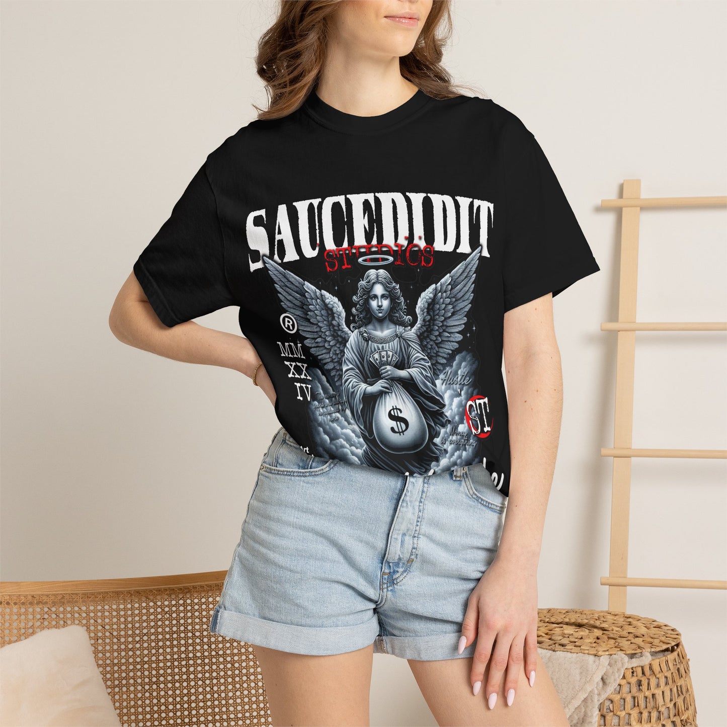 Street Art Angel T-shirt — Urban Angel Graphic Tee