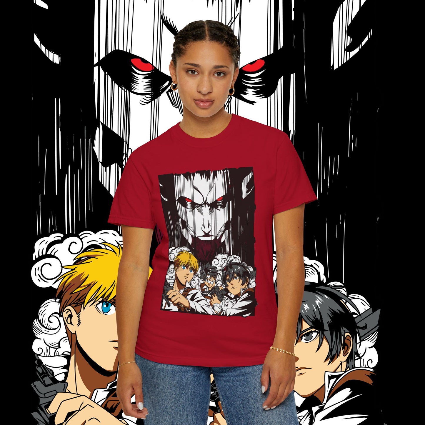 Giant vs Colossus Anime Art T-shirt | Giant vs Colossus design