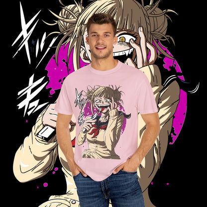 Anime Himiko Toga Unisex Garment-Dyed T-shirt, My Hero Academia, Villain Shirt, Cosplay Tee, Manga Fan Top