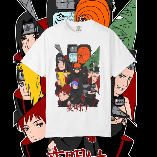 Naruto Akatsuki T-shirt, Anime Tee, Manga Shirt, Japanese Cartoon Top, Unisex Clothing