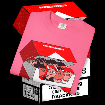 Friends-Themed T-Shirt, Unisex Tee, Garment-Dyed Shirt, TV Show Fan Gift, Vintage Style Top