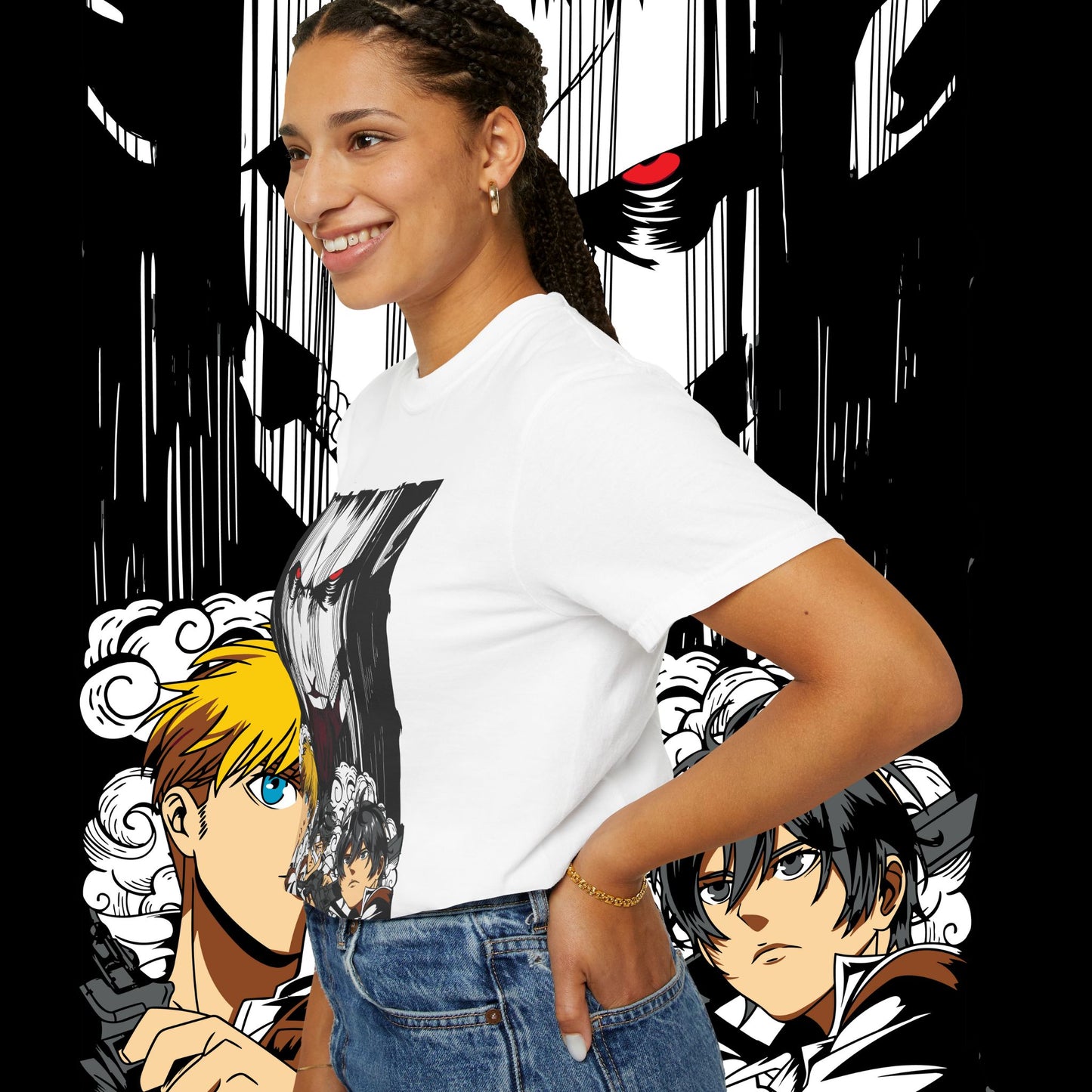 Giant vs Colossus Anime Art T-shirt | Giant vs Colossus design