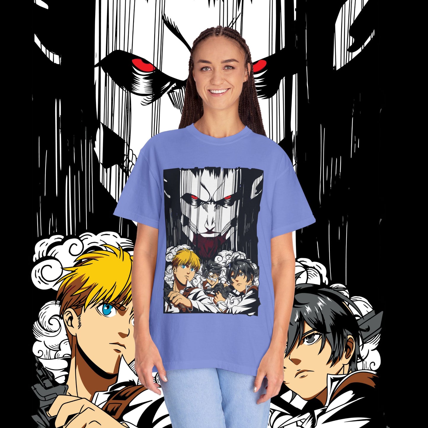 Giant vs Colossus Anime Art T-shirt | Giant vs Colossus design