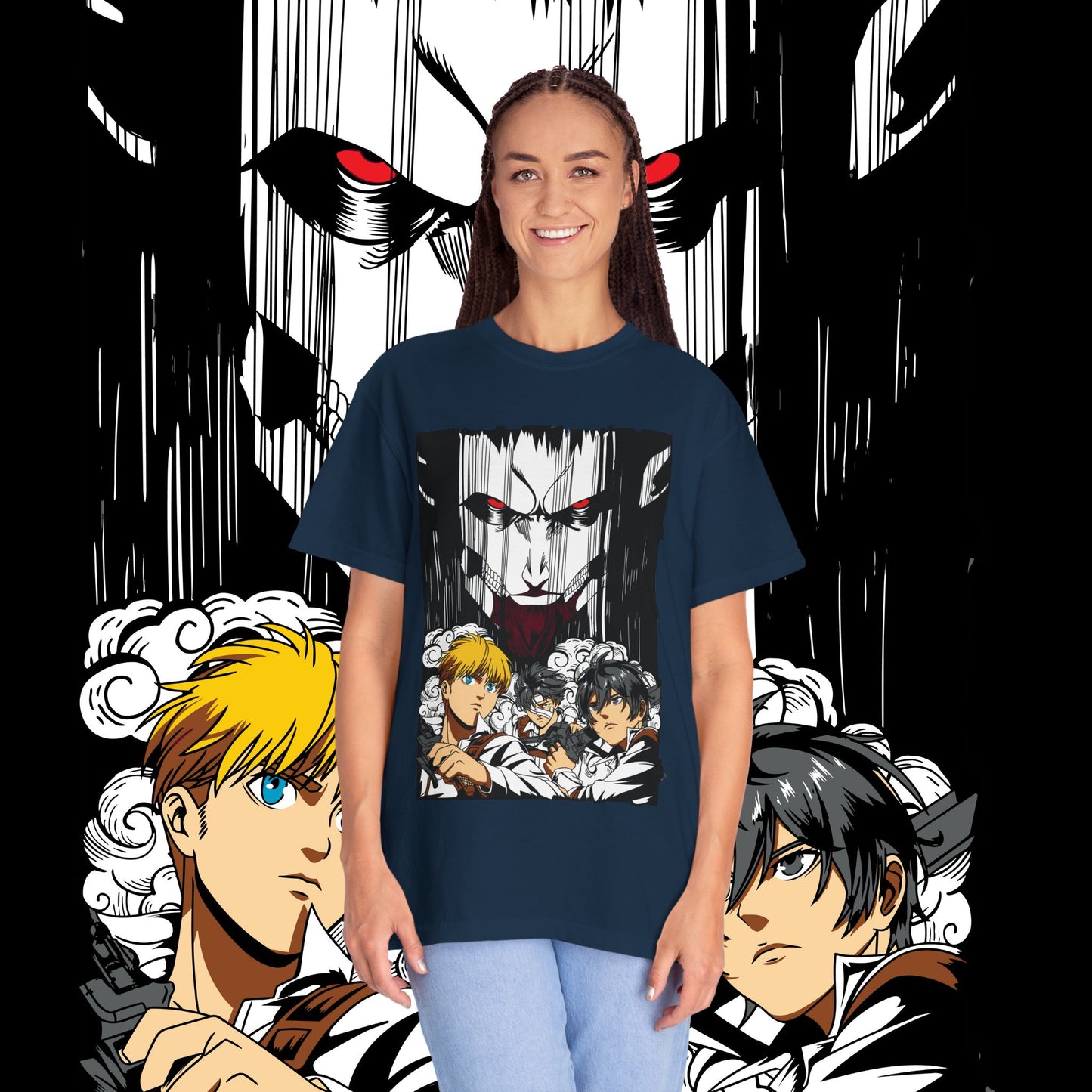 Giant vs Colossus Anime Art T-shirt | Giant vs Colossus design