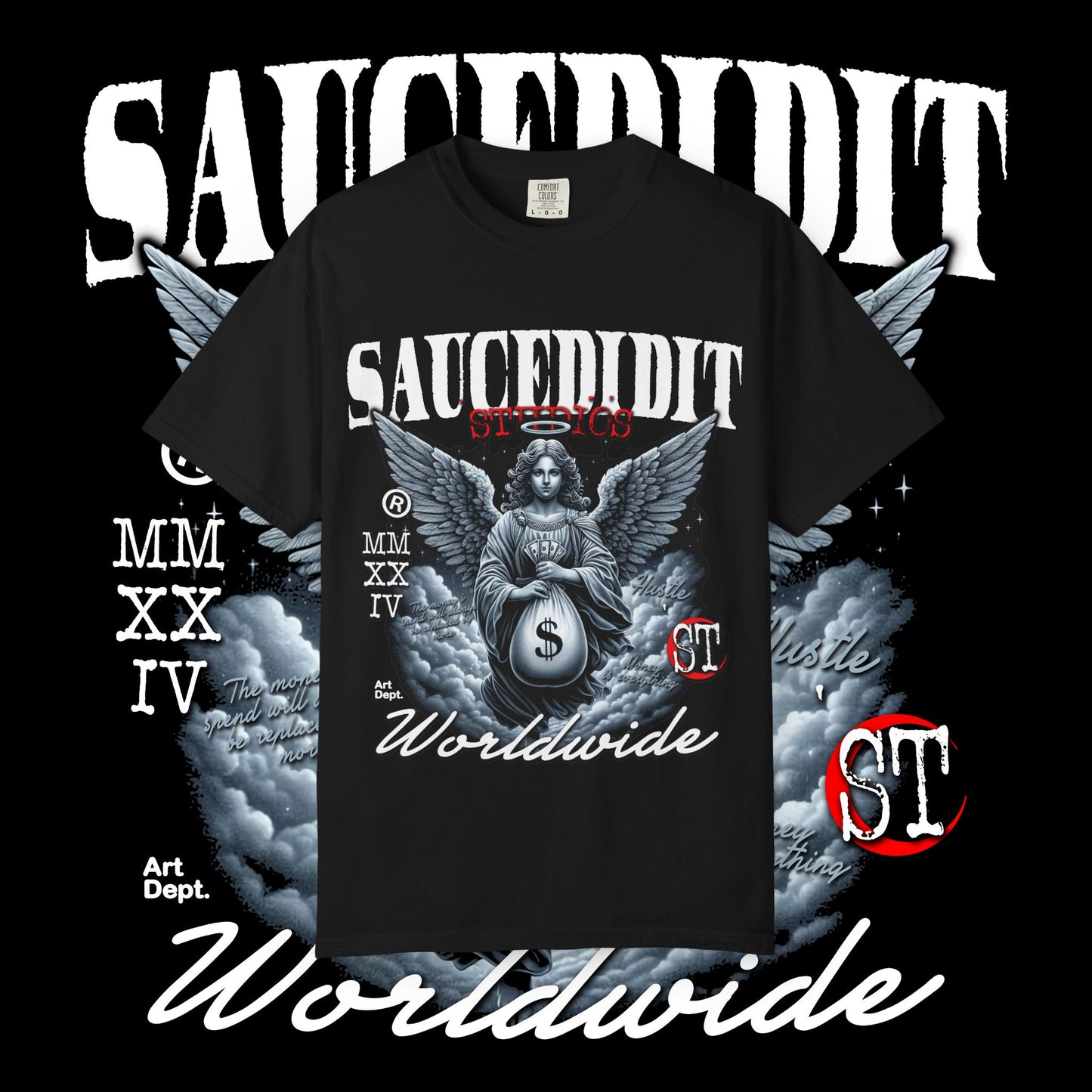 Street Art Angel T-Shirt - Unisex Vintage Style Tee, Casual Fashion, Music Festival, Gift for Hip-Hop Lovers, Urban Wear