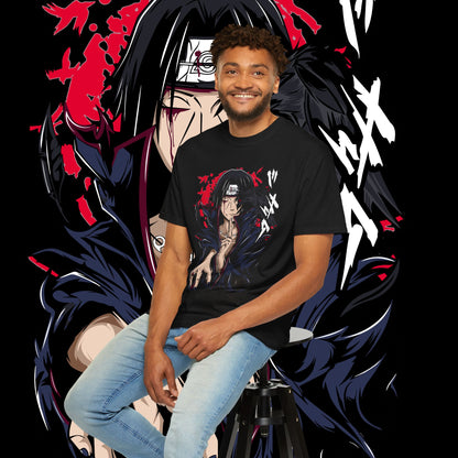 Itachi Uchiha T-shirt for Anime Fans, Graphic Tee, Japanese Manga Shirt, Naruto Inspired Apparel, Black Tee