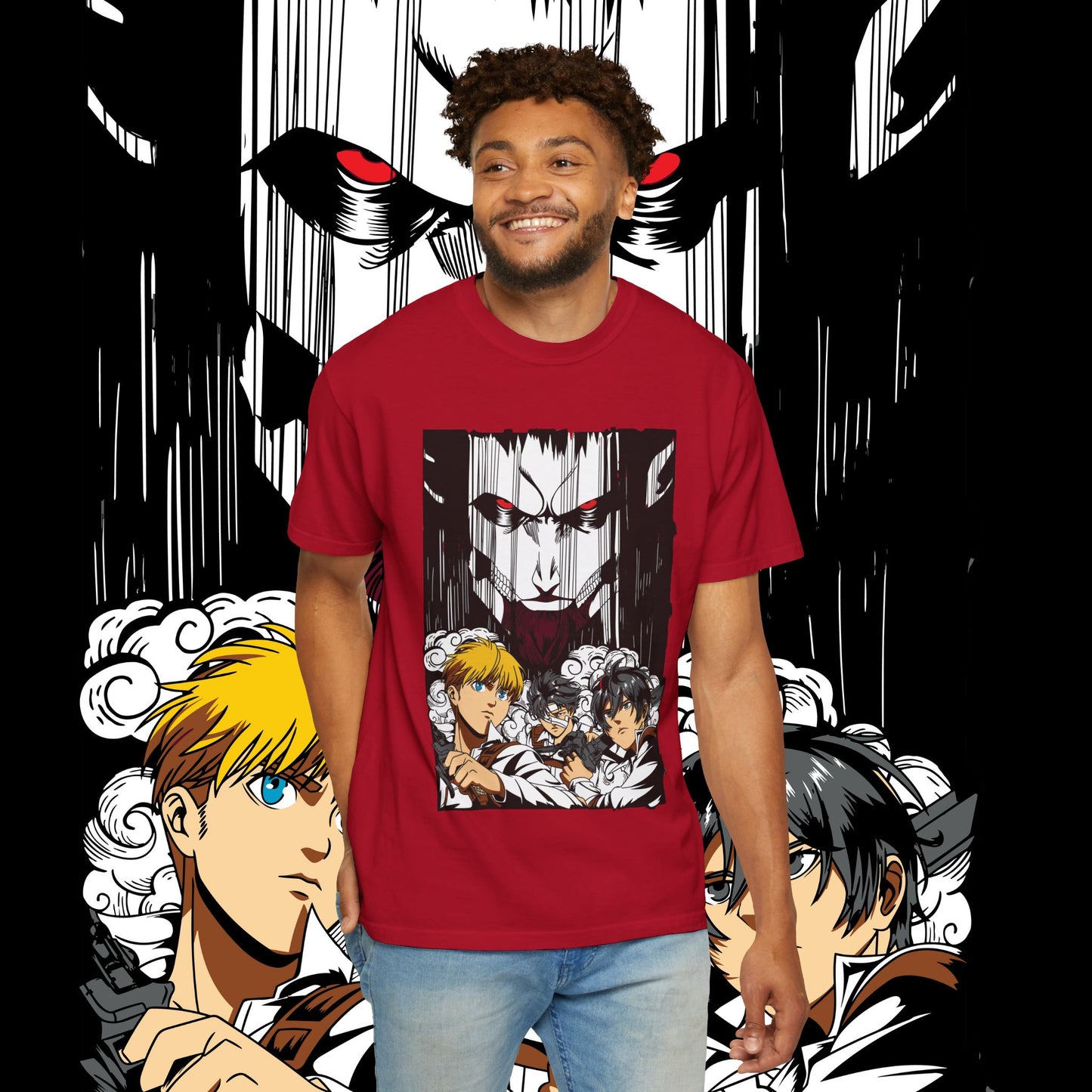 Giant vs Colossus Anime Art T-shirt | Giant vs Colossus design