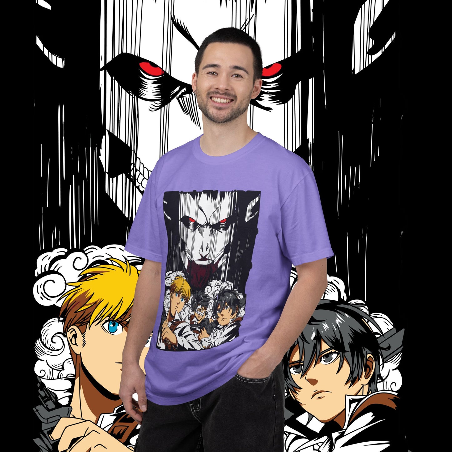 Giant vs Colossus Anime Art T-shirt | Giant vs Colossus design