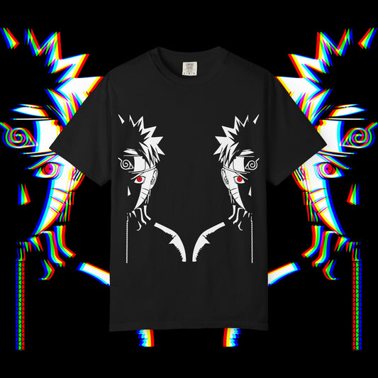 Anime-Inspired Graphic T-Shirt, Trendy Unisex Tee, Unique Gift for Fans, Casual Wear, Perfect for Conventions - Unisex Garment-Dyed T-shirt,