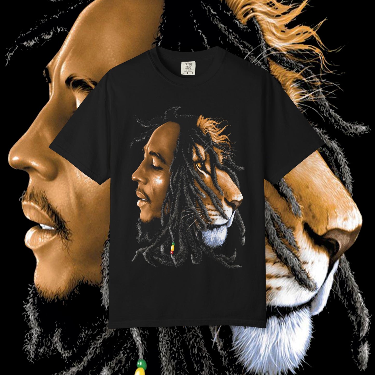 Lion Spirit Unisex T-shirt | Bohemian Fashion, Gift for Nature Lovers, Eco-Friendly Tee, Music Festival Wear, Artistic Apparel