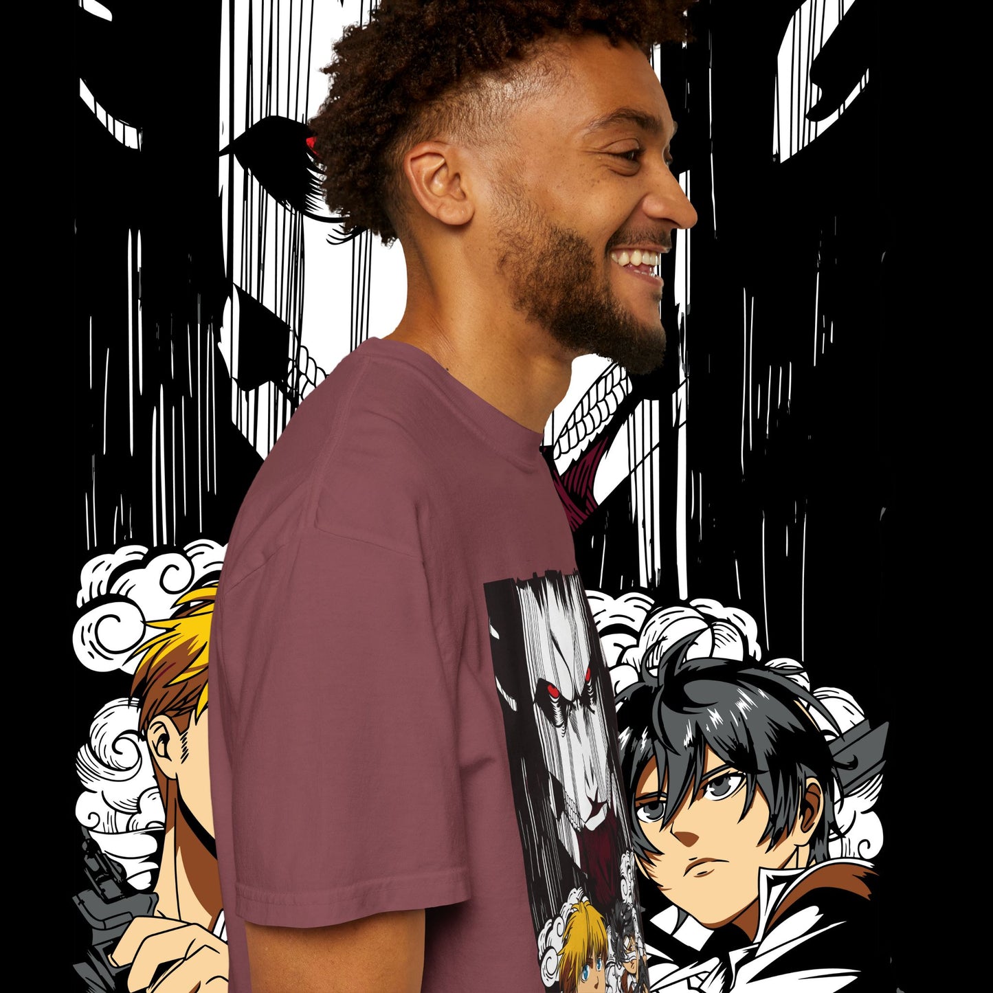 Giant vs Colossus Anime Art T-shirt | Giant vs Colossus design