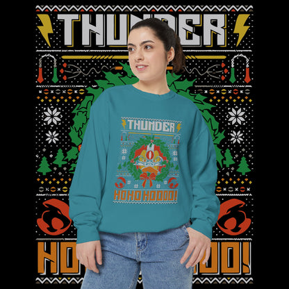 Thunder Ho Ho Ho! Holiday Sweatshirt — Retro Christmas Graphic Sweater
