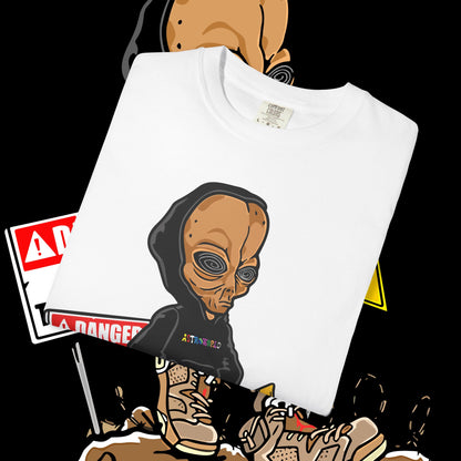 Alien Danger Graphic Tee, Unisex Streetwear, Casual Outfit, Gift for Sci-Fi Lovers, Summer Essential, Festival Wear