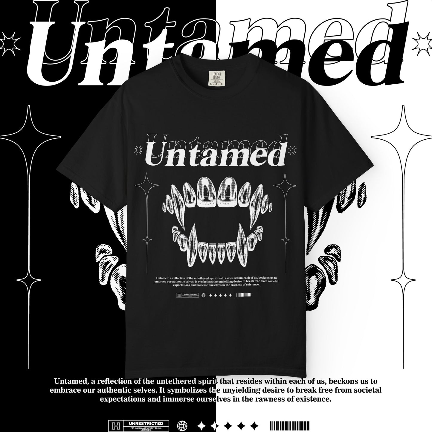Untamed Spirit Unisex T-Shirt | Motivational Tee for Self-Expression, Gift for Friends, Casual Wear, Unique Statement Top