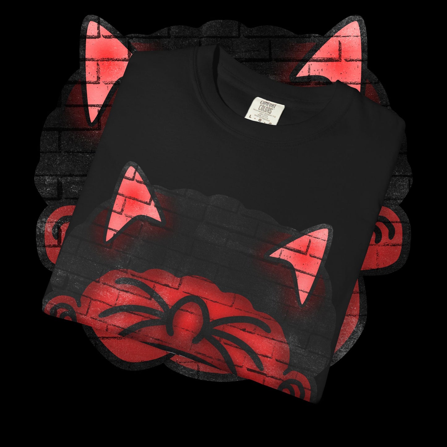 Devil Grin T-Shirt — Retro Graffiti Streetwear with 'SAVEDBYDT' Back Logo