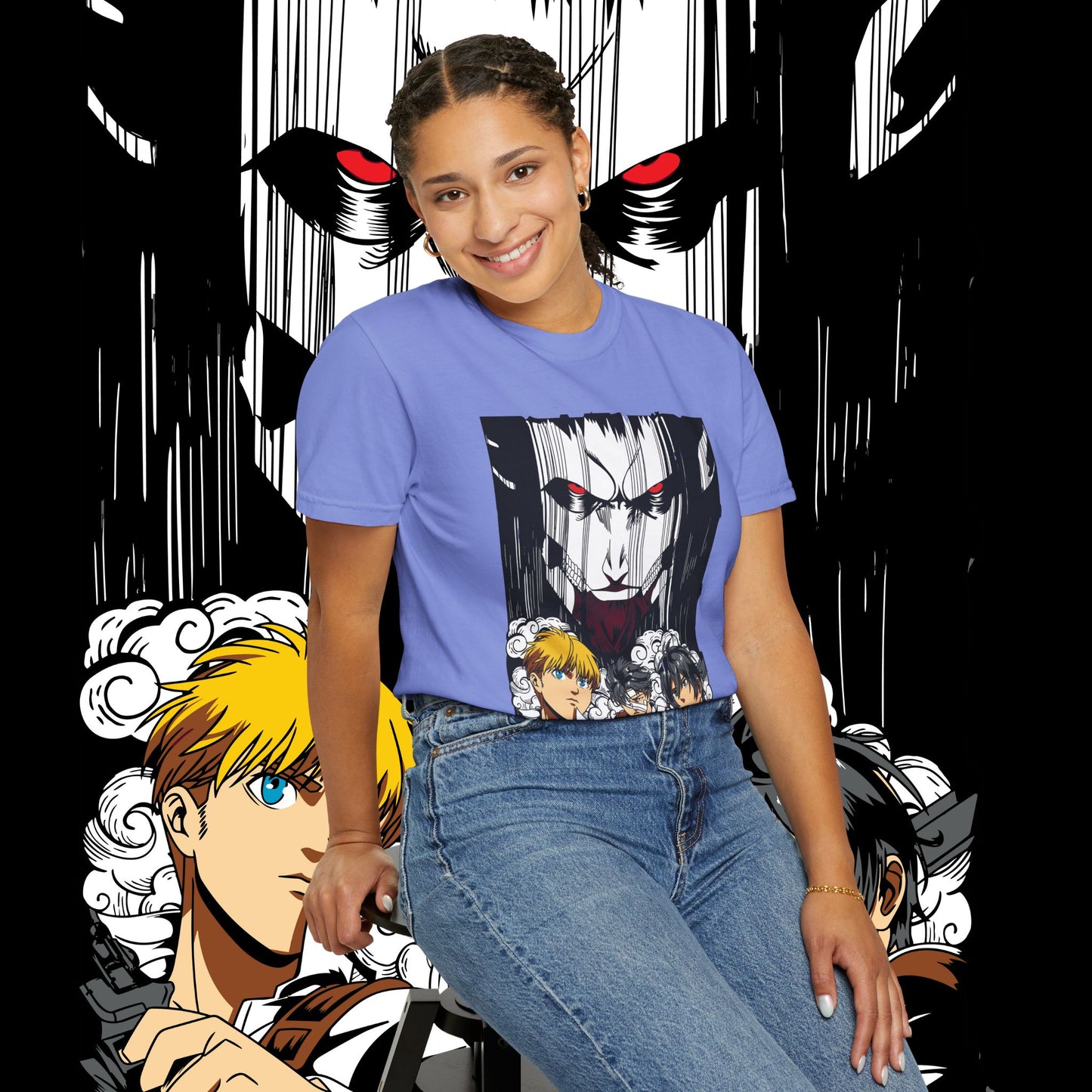 Giant vs Colossus Anime Art T-shirt | Giant vs Colossus design