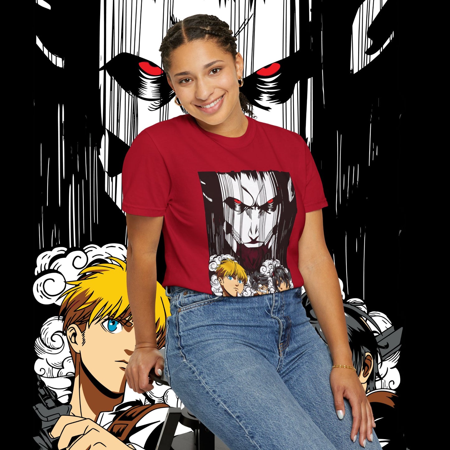 Giant vs Colossus Anime Art T-shirt | Giant vs Colossus design