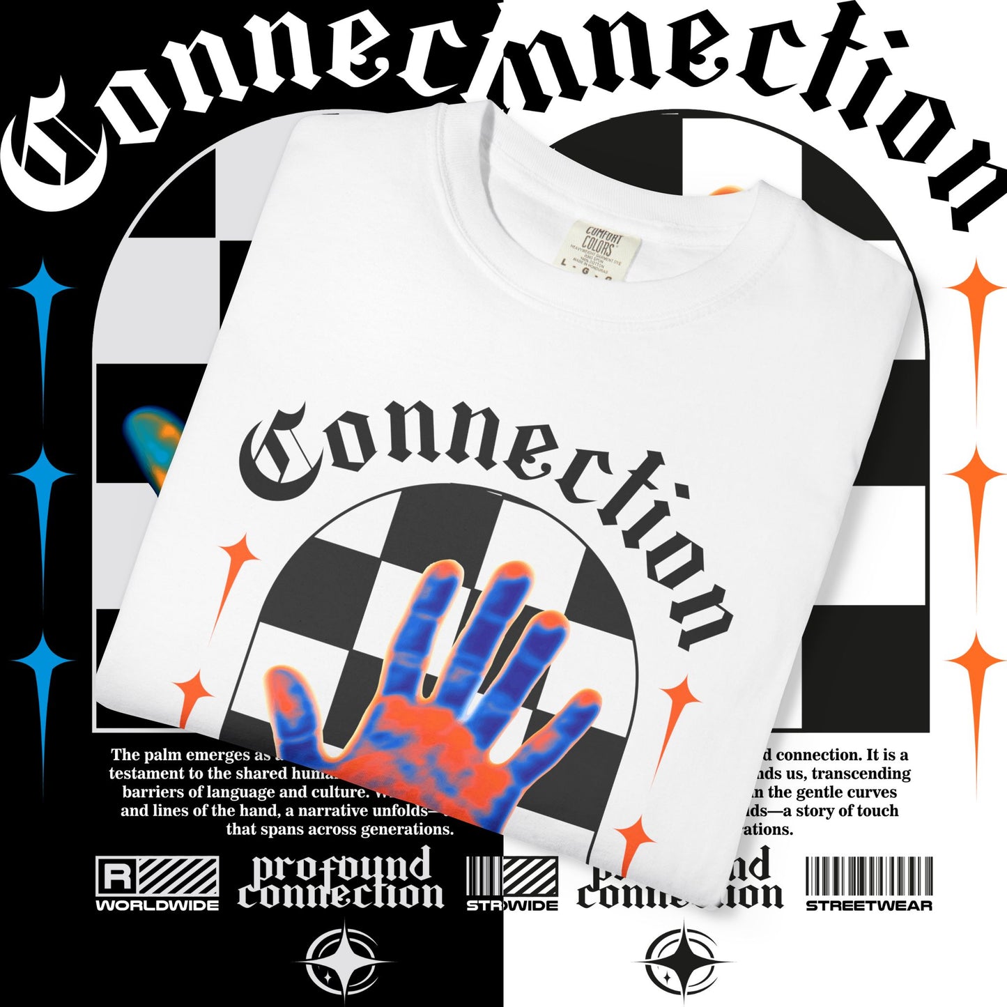 Connection Graphic Tee, Unisex Streetwear Shirt, Artistic Graphic T-shirt, Casual Style Gift, Trendy Connection Top