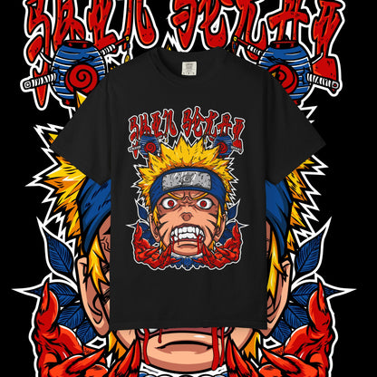 Naruto Nine Tails Faze T-shirt, Anime Graphic Tee, Unisex Cotton Shirt, Japanese Manga Merch, Cool Streetwear Top